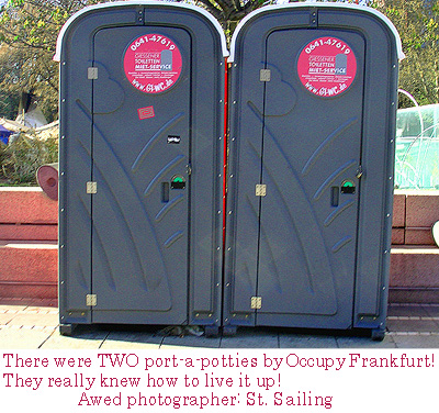 Occupy Frankfurt Porta-Potties